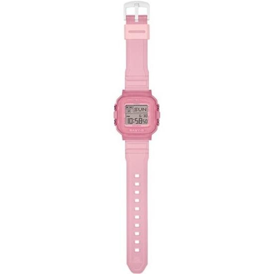 CASIO watch with pink rubber band BABY-G+PLUS BGD-10KG-4JR women's strap.
