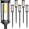 COXSENI Solar Pathway Lights Outdoor Waterproof Warm White, 6 Pack | Bright LED, 3000K, IP65, Solar Powered Landscape Lights for Path, Driveway,
