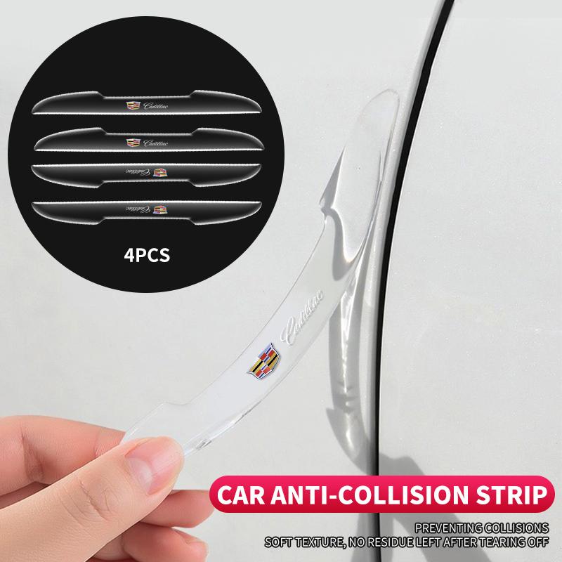 4PCS Car Door Transparent Bumper Guard Anti-Collision Protector For Cadillac Escalade CTS ATS SRX STS XT5 XT4 XT6 XTS CT4