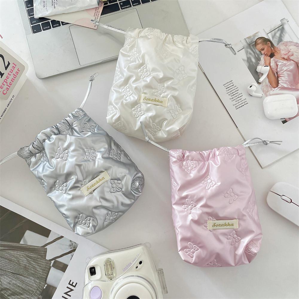 Cute Girls Drawstring Bag Made Of Pu Material For Indoor Travel And Cosmetics Storage