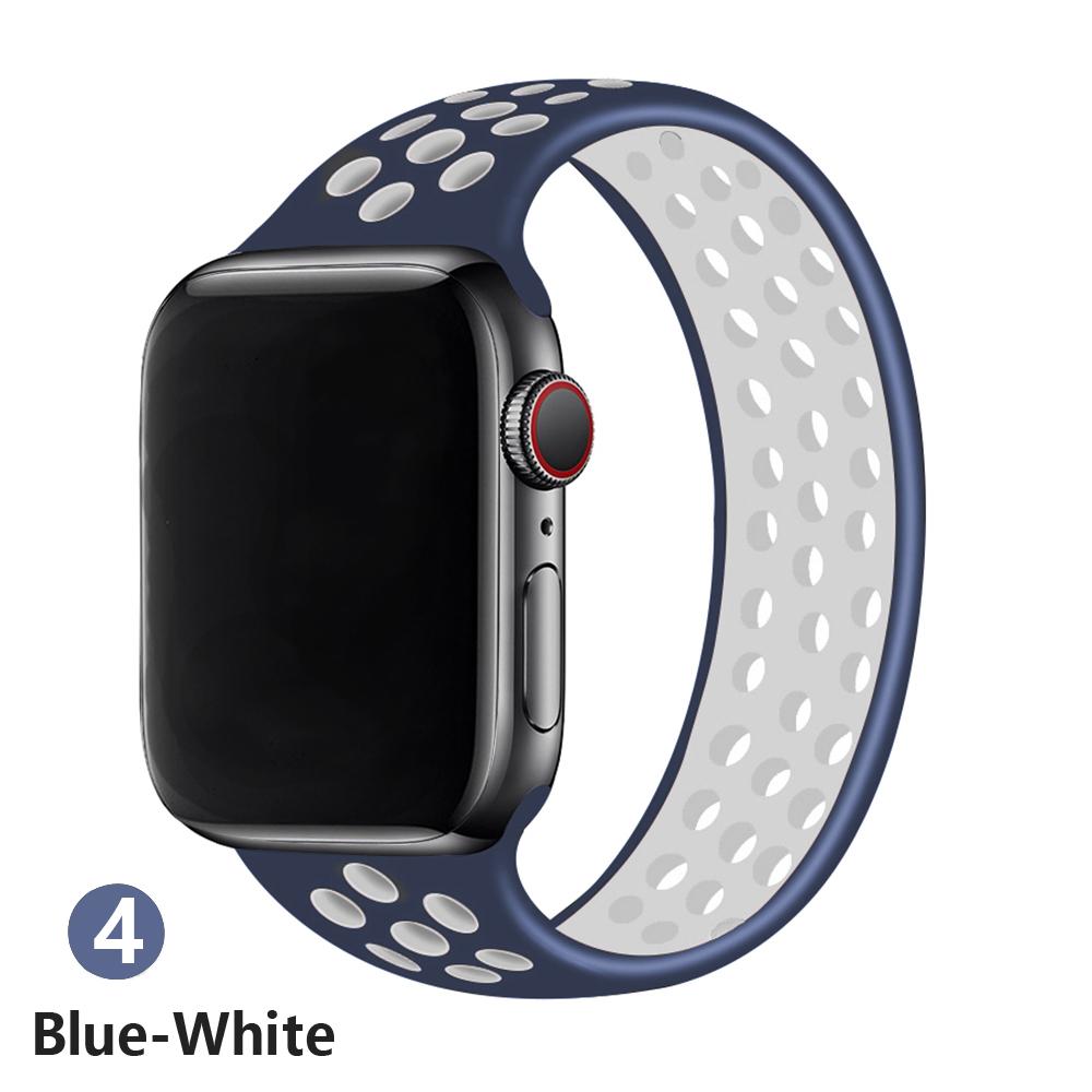 Ремешок Для Apple Watch Ремешок 45мм/41мм 44мм 40мм 49мм 42мм 45 мм силиконовый Эластичный одиночный браслет iWatch ultra 2 Серия 3 SE 6 7 8 9