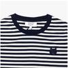 Maison Kitsune Bold Fox Head Patch Multi Stripe Women Short Sleeve Tee Ow00110kj0008