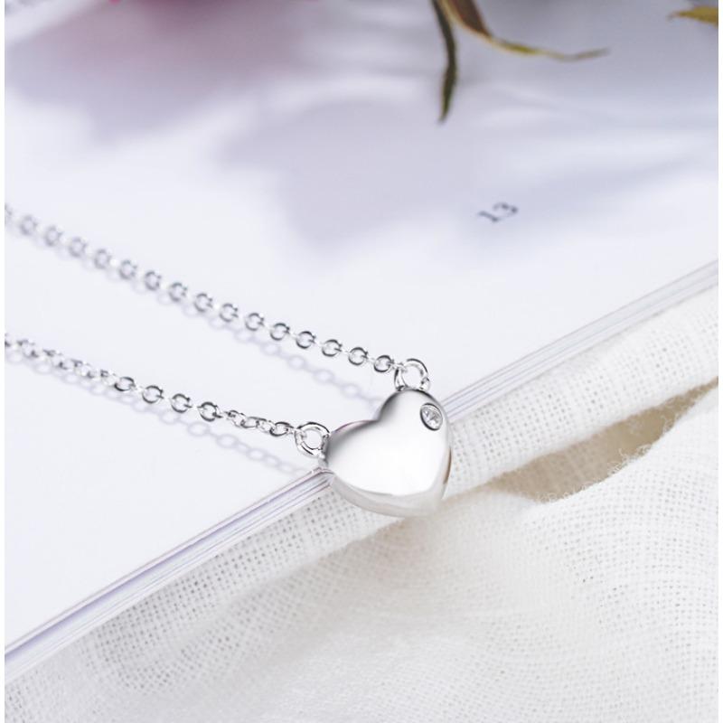 Серебряная освежающая цепочка в форме сердца S925, цепочка на ключицу с диким темпераментом, серебряные аксессуары