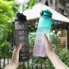1l Sport Water Bottle With Time Marker Cup Motivational Portable Leak-Proof Water Bottle For Outdoor Plastic Matte Water Bottles