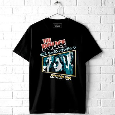 Sting & The Police Reggatta De Blanc Japan Tour 1980 Men's T Shirt Rock Band Top