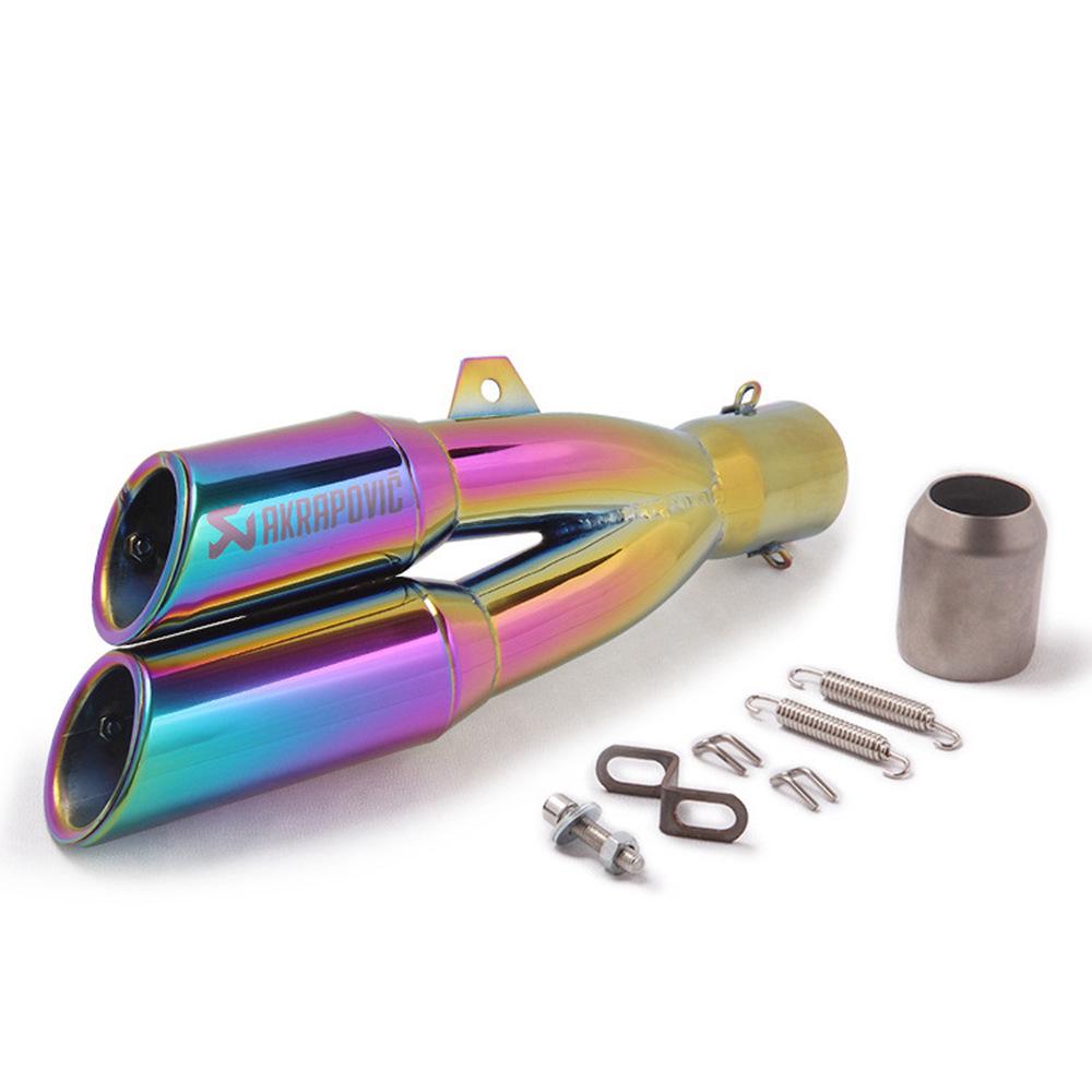 Universal Dual Exhaust Pipe for Vespa, Kawasaki, Yamaha GSXS150 Motorcycles