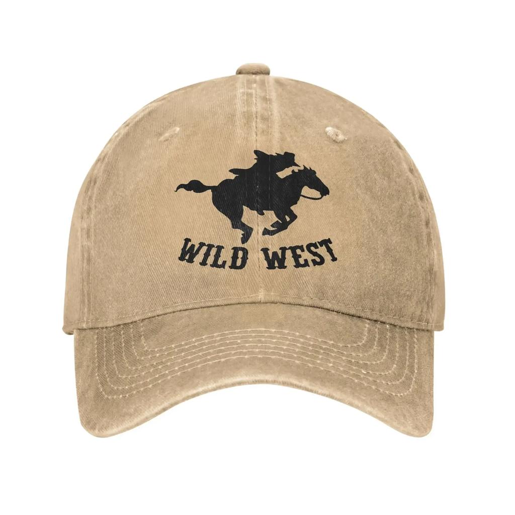 Wild West Sun Baseball Cap Casual Female Male Washed Trucker Hat Adjustable Custom Logo Hiking Fishing Snapback Cap Gift Idea