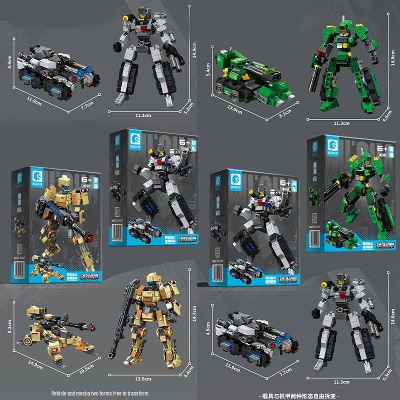 Строительные блоки Senbao Steel Mecha Warrior - Совместимы с Lego, Идеальные маленькие подарки для детей
