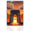 HD Tin Sign Vintage World Travel City Wall Decor  Retro Rome Paris Dubai Miami Travel Poster Art Metal Tin Sign for Travel Love