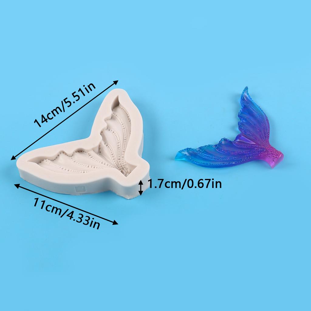 Mermaid Tail Silicone Resin Mold DIY Ocean Mermaid Shell Conch Fondant Chocolate Cupcake Gumpaste Baking Cake Decorating Tools