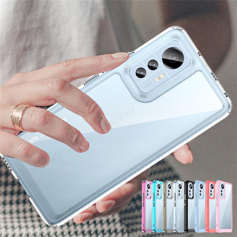Для чехла Xiaomi Mi 12 Lite Чехол Mi 12 Lite Pro 12X Capas Противоударный Прозрачный Разноцветный Прозрачный Для Fundas Mi 12 Lite Чехол