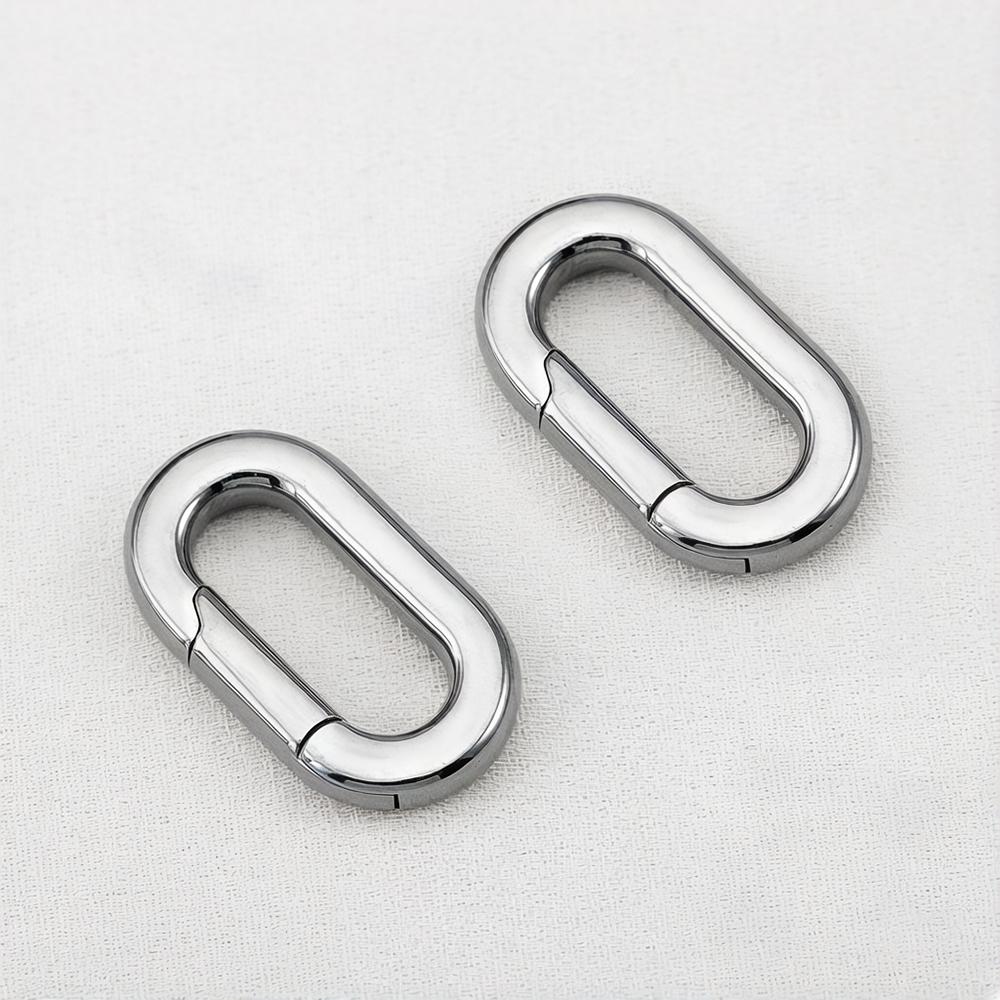 2Pcs 1Pc Charm Stainless Steel Buckle Heart Circular Connector DIY Necklaces Jewelry Making Lobster Buckle Accessories Wholesale