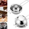 400ml Stainless Steel Candle Melting Pot Food Grade Chocolate Ice Cubes Butter Candy Melting Container Baking and Candle Making