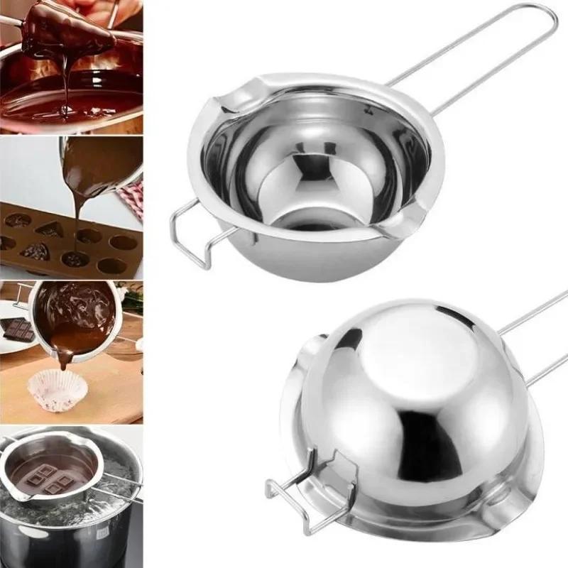 400ml Stainless Steel Candle Melting Pot Food Grade Chocolate Ice Cubes Butter Candy Melting Container Baking and Candle Making