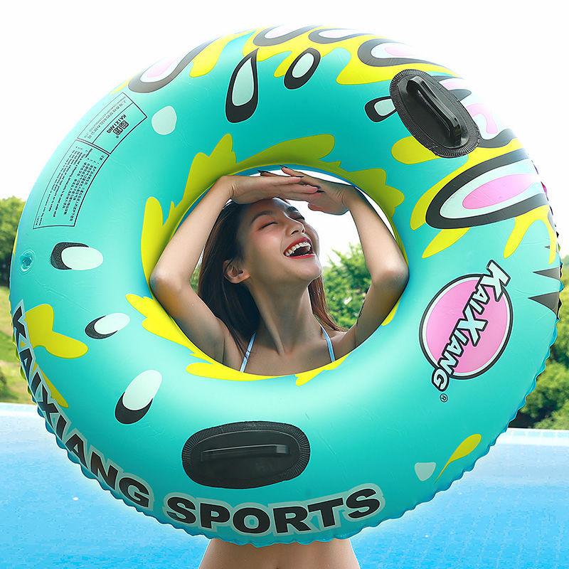Кольцо для плавания для взрослых, большой надувной спасательный круг под мышками с узором кокосовой пальмы, утолщенное оборудование для плавания