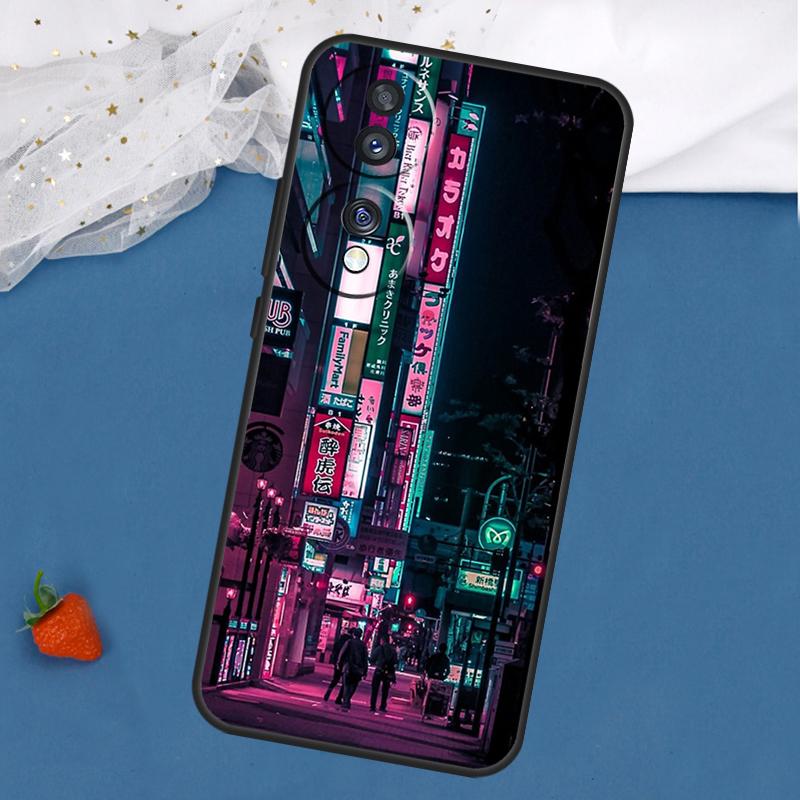 Чехол «Неоновый Токио Ночью» для Honor Magic 8 7 5 6 Pro 200 400 50 70 90 Lite Win RT X8c X8b X9a X9b X9c X9d