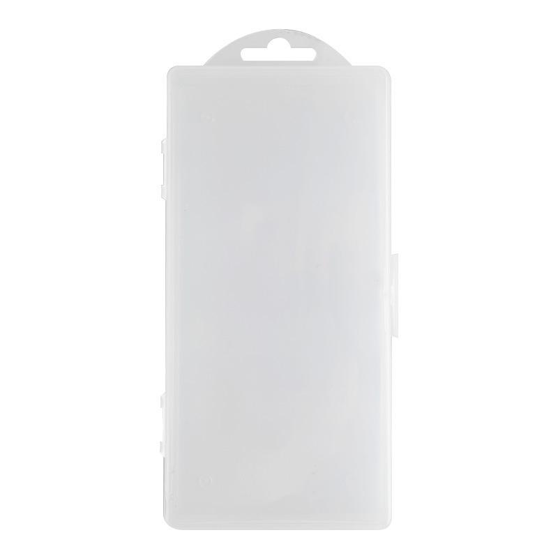 Полупрозрачный кейс для хранения типсов для нейл-арта, 240 штук с плоским дном - Вмещает 120 типсов для наращивания ногтей