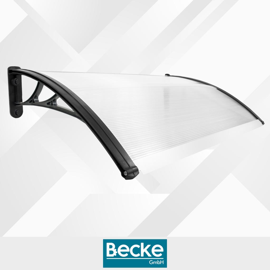 Arched canopy over the entrance door, balcony window canopy, black 150x80 GoGarden