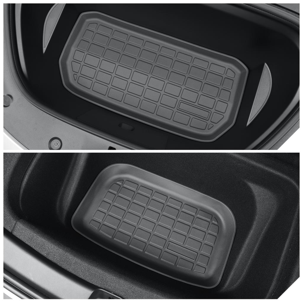 LUCKEASY for Tesla Model Y 2024 Rear Trunk Mat TPE Front And Rear Trunk Mats Car Interior Accessories Protective Pad