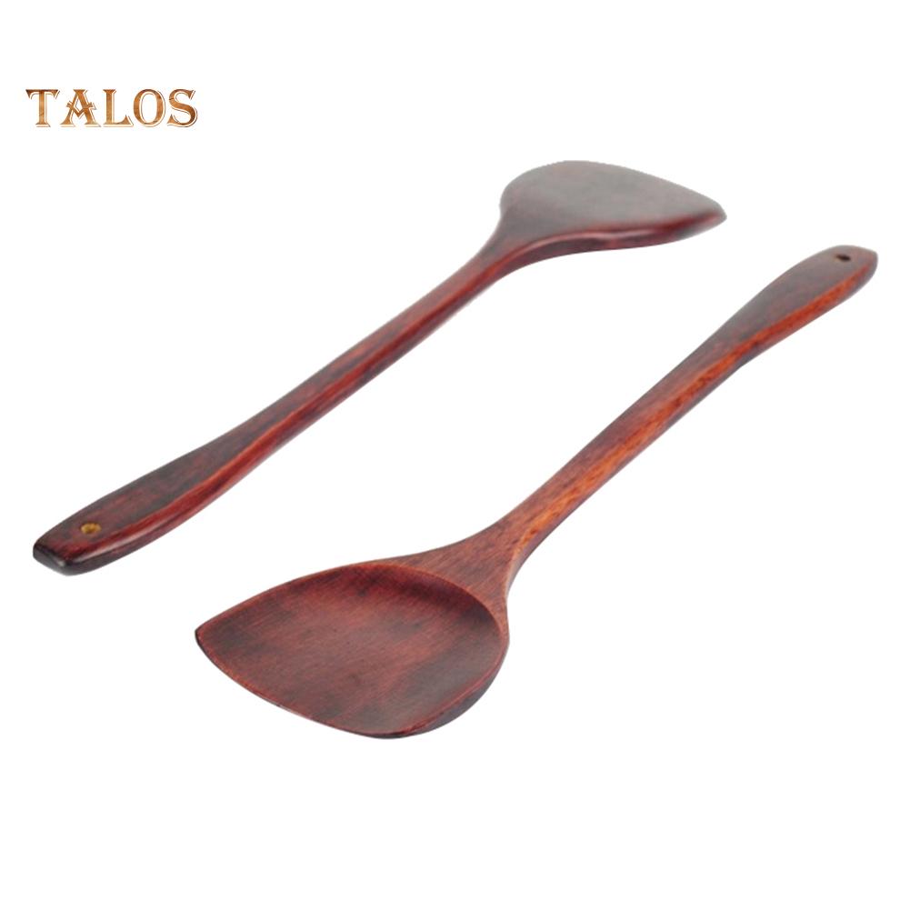 Wooden Long Handle Cooking Spatula Spoon Mixing Shovel Utensil Kitchen Tool