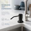 3.94ft Extension Tube Sink Soap Dispenser Matte Black Built In Soap Dispenser  For Kitchen Sink