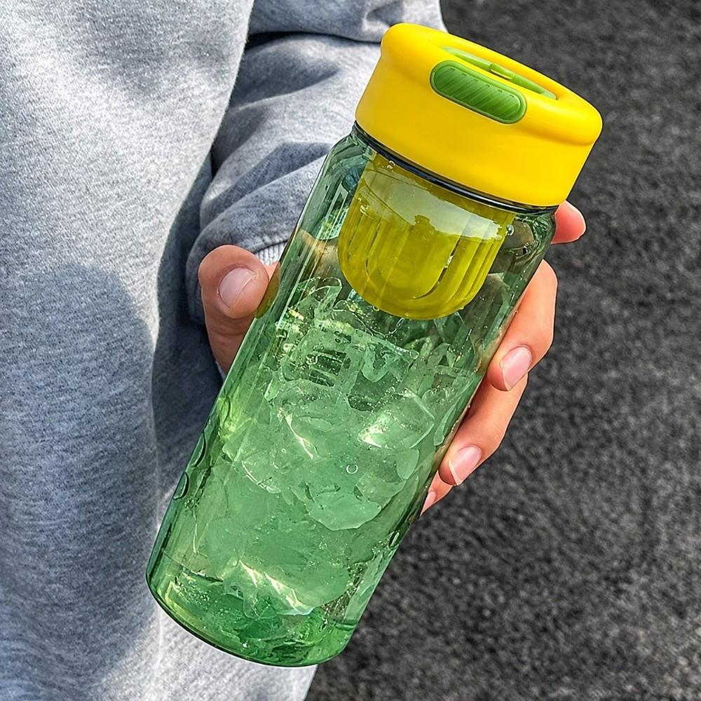 Clear Body Sport Water Bottle 650ml Tea Strainer Bottle Handy Plastic Water Bottle Daily Use