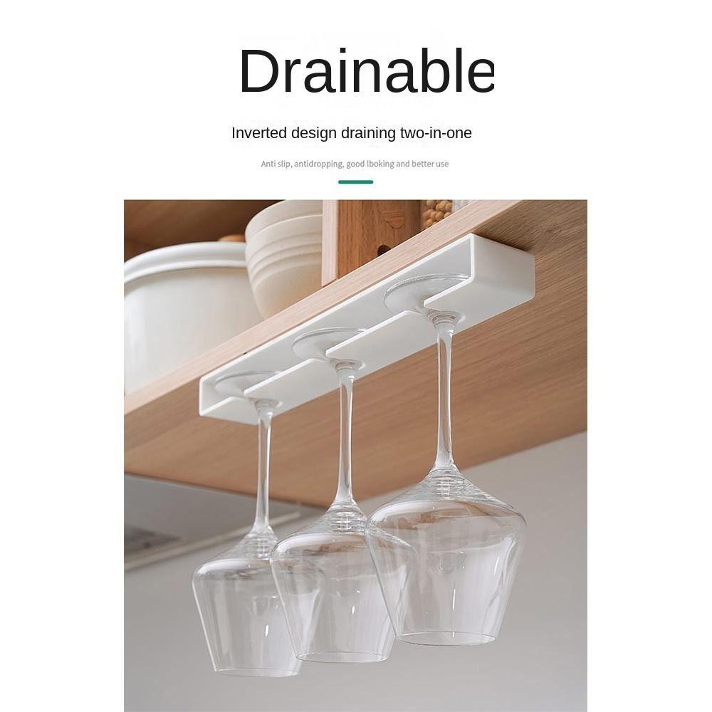 Держатель для бокалов без сверления, АБС-пластик, подставка для хранения бокалов, новые кухонные и барные принадлежности