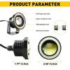2X 2.5" Inch COB LED Fog Light Projector Car White Angel Eyes Halo Ring DRL Lamp