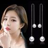 Fashion Long Fringed Pearl Earline, Silver Jewelry Korean Fashion, Women's Earrings Silver-plated Ear Jewelry