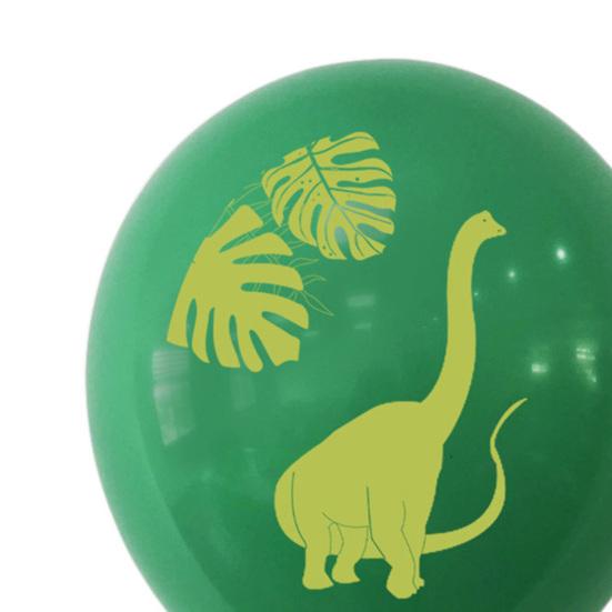 1 Set 12Inch Emulsion Dinosaur Balloon Set Happy Festival Birthday Balloons Kit for Home