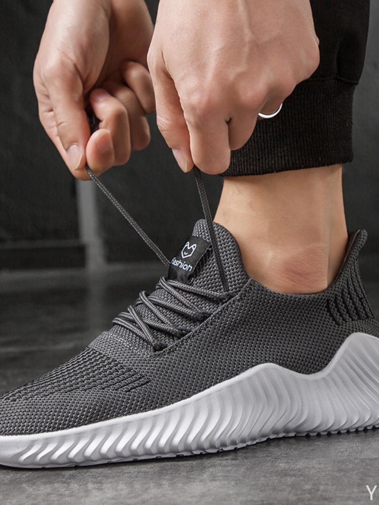 Мужские кроссовки, дышащие удобные кроссовки, мужские теннисные кроссовки, легкая повседневная спортивная обувь, мужская противоскользящая обувь на шнуровке