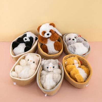 Креативное плетение корзин Плюшевые игрушки-котята Милые гнезда для сна питомцев Будет звать кота Милые украшения в виде плетеной корзины Панда