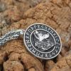 Viking Odin Wolf Medal Pendant Vintage Rune Necklace Jewelry Sweater Chains for Men Women