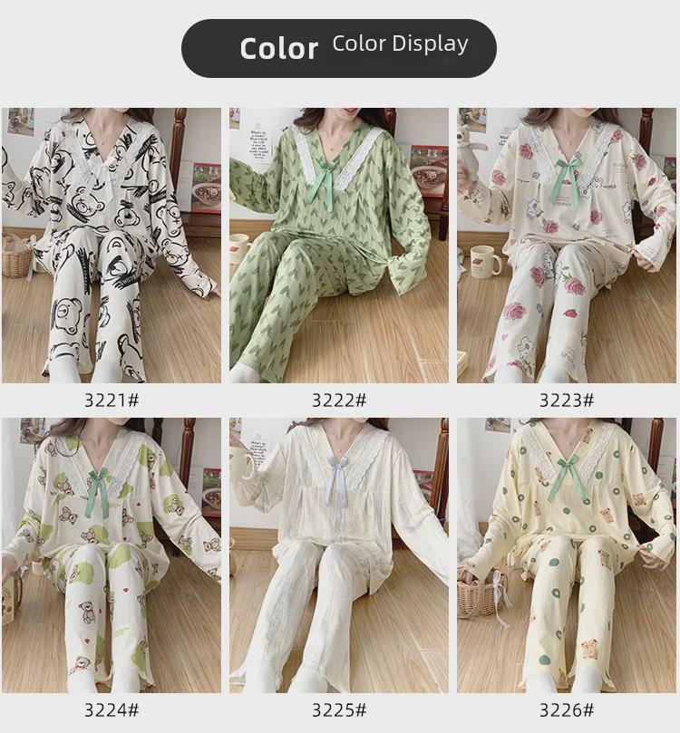 Пижама Sweet Princess для женщин больших размеров - комплект с длинными рукавами для весны и осени