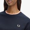 FRED PERRY [Womens] Tipped Mesh Pique T-Shirt - Navy Afpf2612191-608
