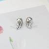 Hyperbole Long Water Droplet Flower Wing Round Wave Square Shell Golden Pendant Earrings for Women CCB Smooth Creative Jewelry