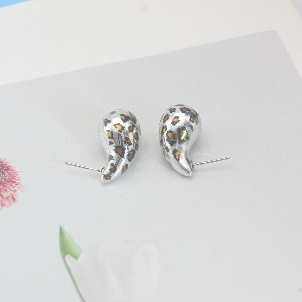 Hyperbole Long Water Droplet Flower Wing Round Wave Square Shell Golden Pendant Earrings for Women CCB Smooth Creative Jewelry