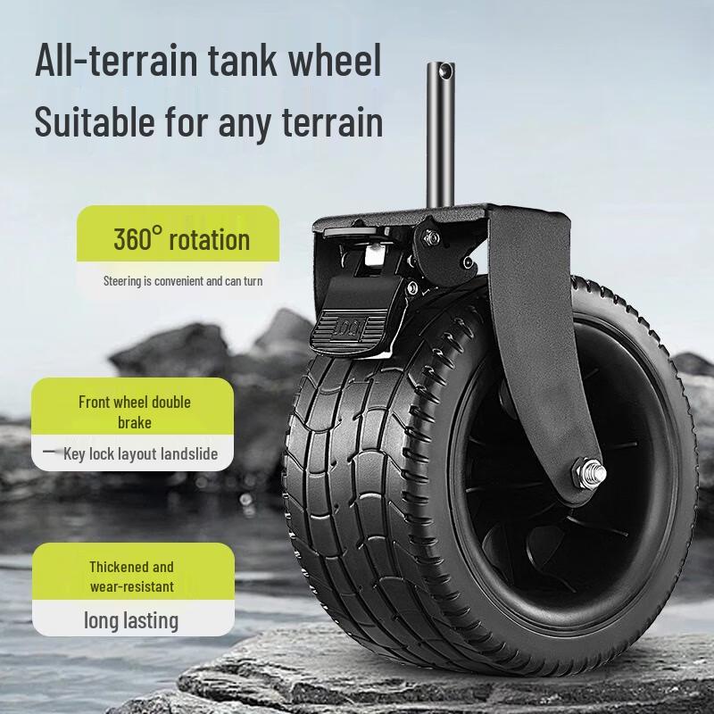 Foldable Outdoor Camping Trolley with Tank Wheels