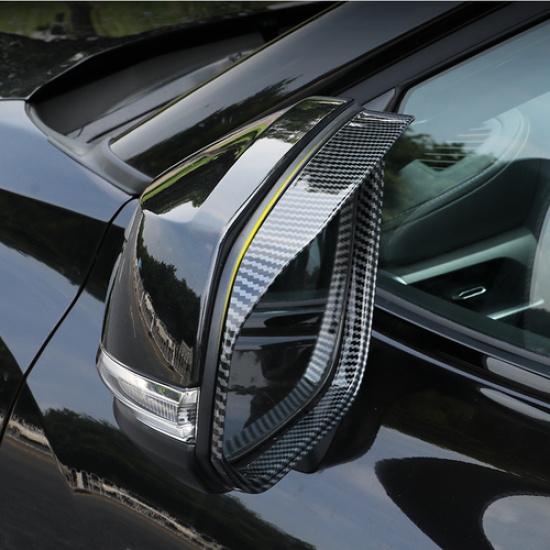 For Toyota Tacoma 2024 Carbon Fiber Car Rearview Mirror Rain Eyebrow