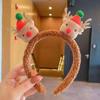 Cloth Elk Hair Accessories Korean Style Head Hoop Christmas Cartoon Headband Women Hair Band