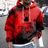 Spring And Autumn Fashion Men's Hoodie Bloody Wound 3D Print Hoodies Street Casual Boy Sweatshirt Men's Oversized Top Clothing