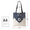 Elegant Lady Girls  Handbag Floral Porcelain Geometry Abstract Pattern Shoulder Bag Casual Teenager Book Tote for Shopping