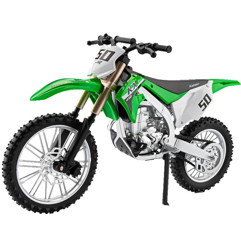 1/12 Scale Kawasaki KX450 Alloy Sports Motorcycle Model Diecast Metal Road Mountain Off-road Motorcycle Model Simulation Kids Toy Gift