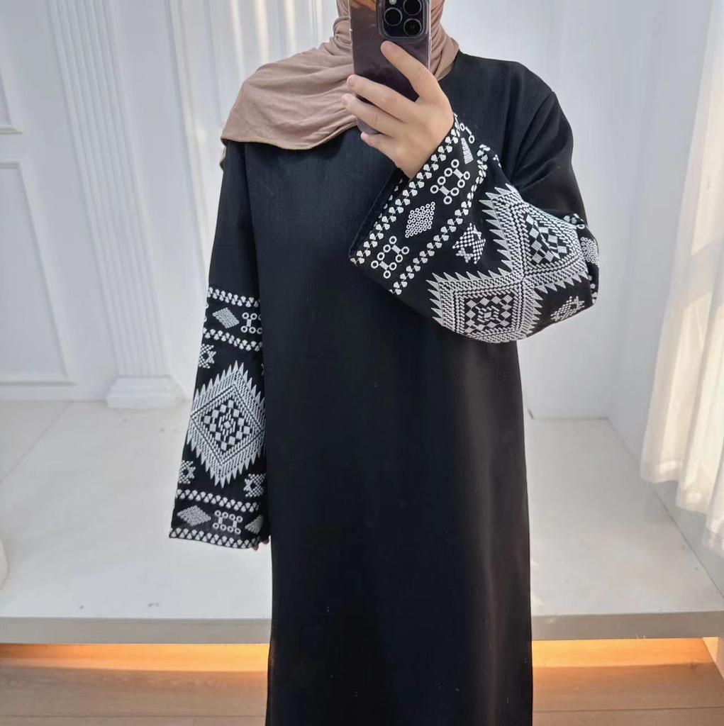 Eid Muslim Abaya Women Party Dresses Embroidery Kaftan Arab Long Robe Islam Ramadan Dubai Abayas Vestidos Morocco Jalabiya