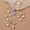 Summer Heart Shaped Resin Earrings With Finish For Women Fashion Accessory
