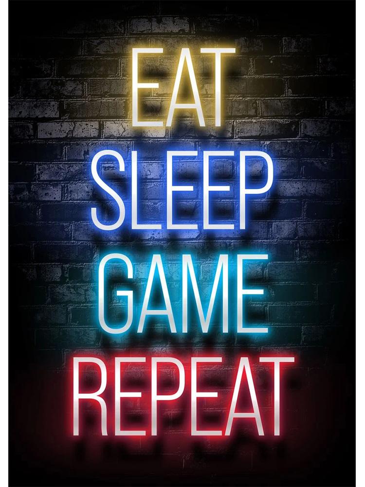 Современный неоновый эффект, плакат для игровой комнаты, игровой геймер, принты, картина на холсте, настенная художественная картина для детей, декор игровой комнаты для мальчиков, подарок