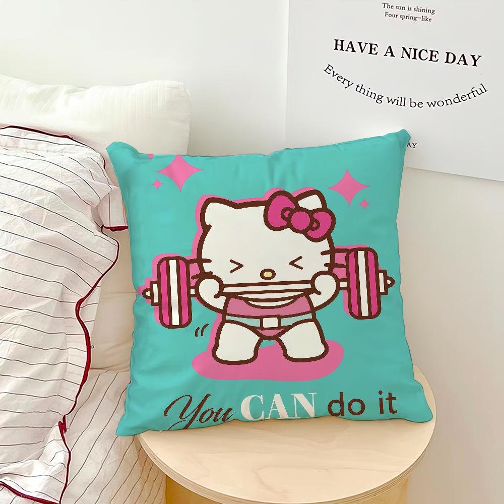 Cartoon Cute Pink Kawaii H-Hello K-Kitty Cat Sro Comfort Soft Hogar Pillowcase Sofa Living Room Bed Home Decor Protective Covers