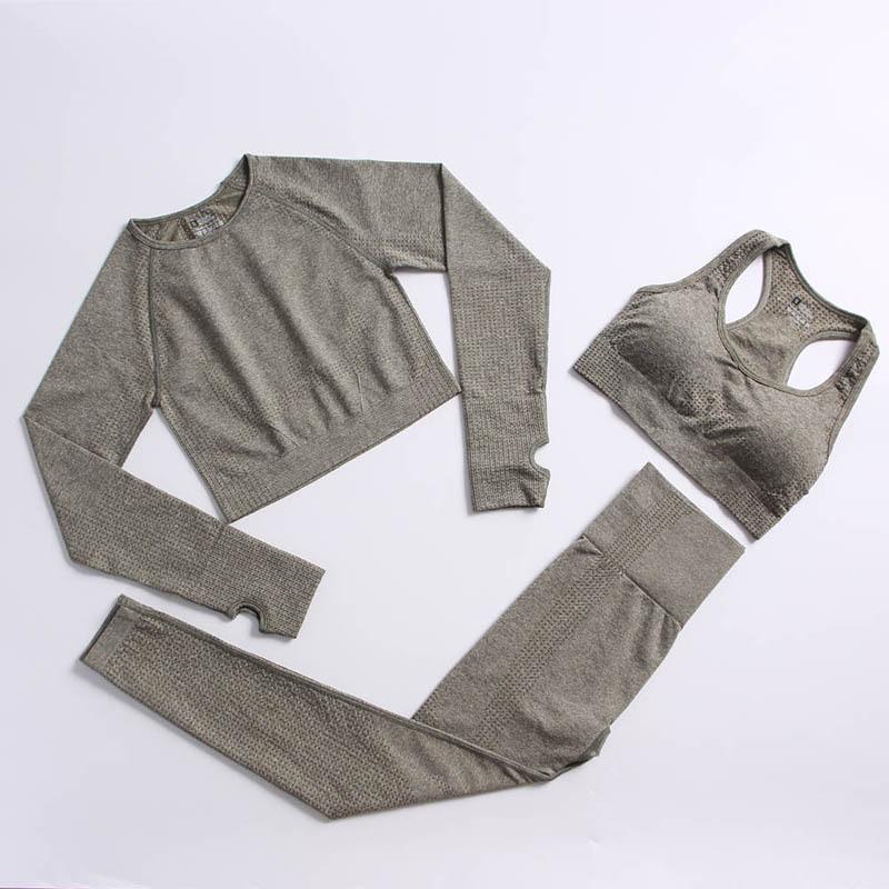 Бесшовный комплект для йоги, женский комплект для тренировок, спортивная одежда, одежда для фитнеса для женщин, одежда для спортзала, спортивный костюм