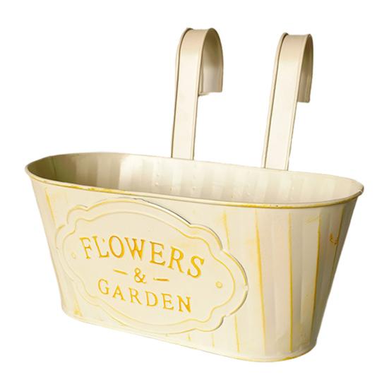 Над забором кашпо железный подвесной цветочный горшок перила кашпо со съемными крючками для дома сад забор палуба перила терраса