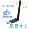 150Mbps USB WiFi Adapter Mini Wireless Network Card with Rotatable Antenna 8188ETV Chip 802.11 B /g/n Wi-Fi Receiver Dongle for PC Laptop